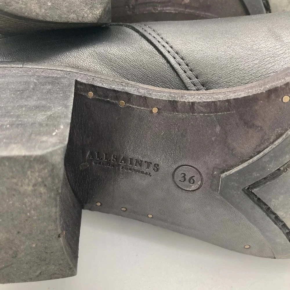 all saints buckled jodhpur leather ankle boots